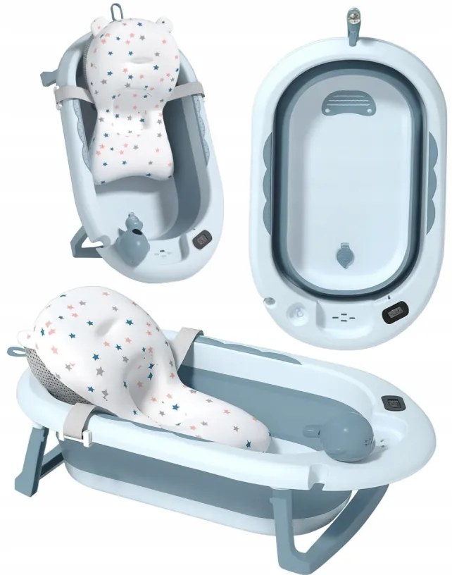 Сгъваема бебешка вана VAIANA PREMIUM с възглавница - повече цветове Бежово