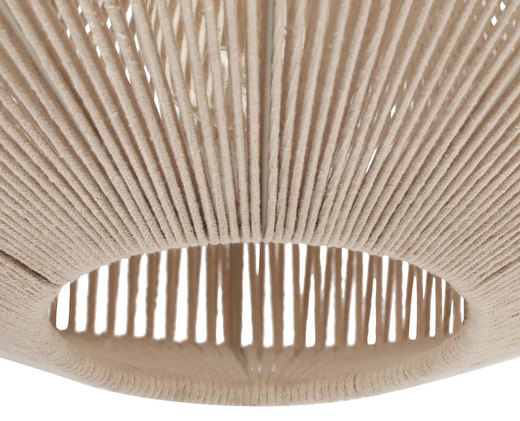 Japandi hanglamp bruin touw 46cm - Svea
