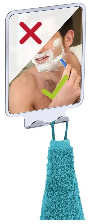 Самоносещо стенно огледало с 2 куки Vacuum-Loc, товароносимост до 33 кг - Wenko