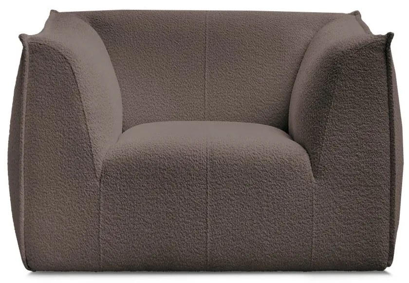 Кафяво кресло от прежда с примки от букле Giorgia – Bobochic Paris