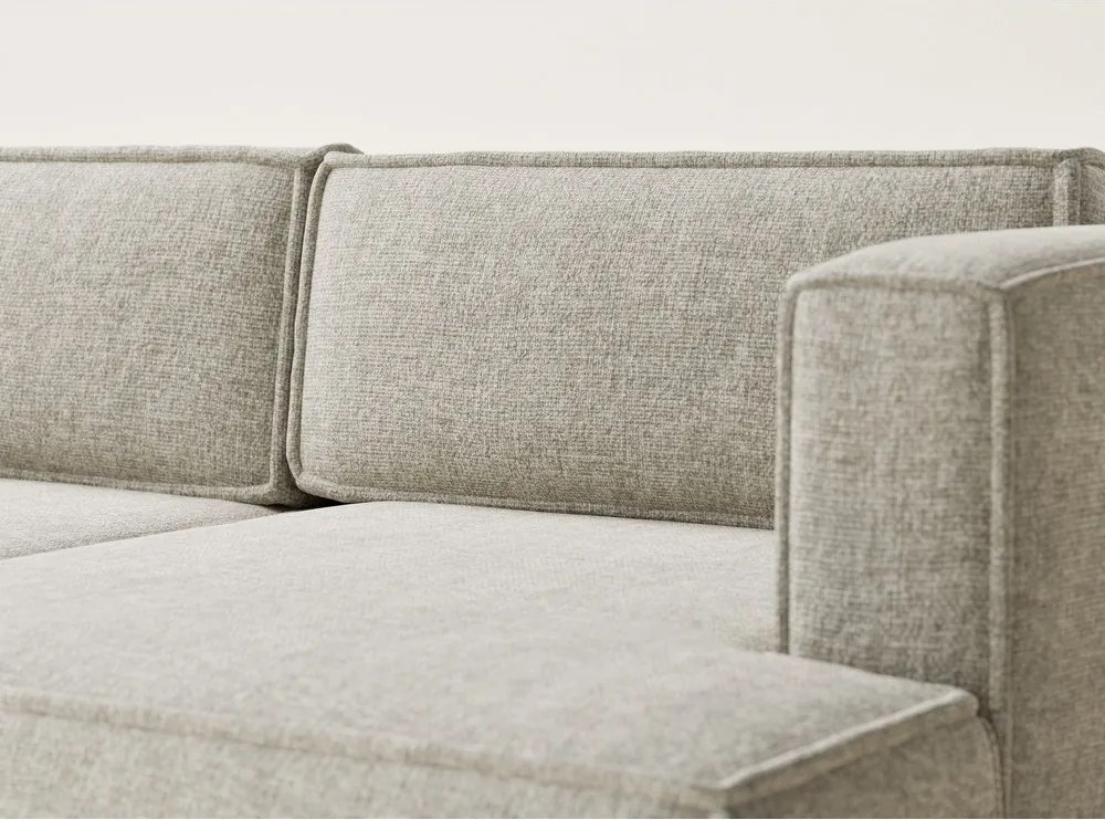 Бежов шенилов сгъваем/с място за съхранение ъглов диван (десен ъгъл) Velto – Maison de Rêve