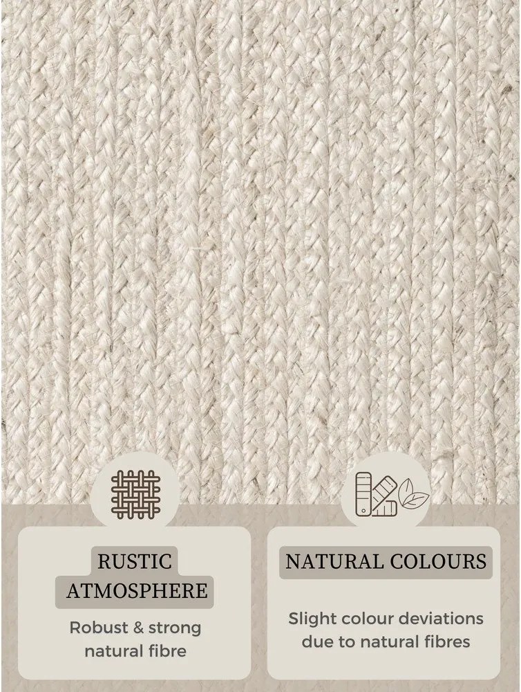 Кремав двустранен/ръчно изработен ютен килим 160x230 cm Braided – Hanse Home
