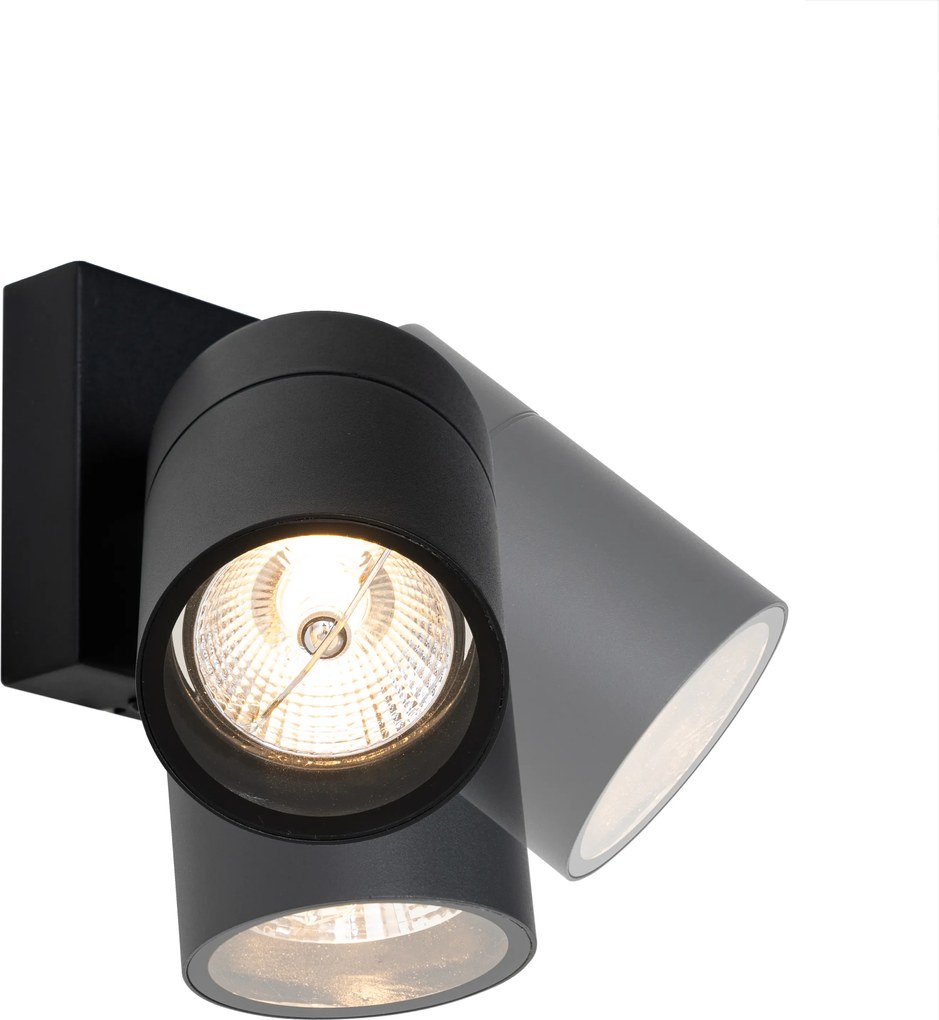 Външен аплик черен AR70 регулируем IP44 - Solo