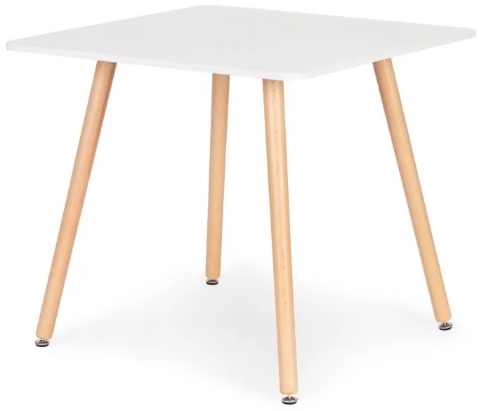 Бяла кухненска маса 80 x 80 cm