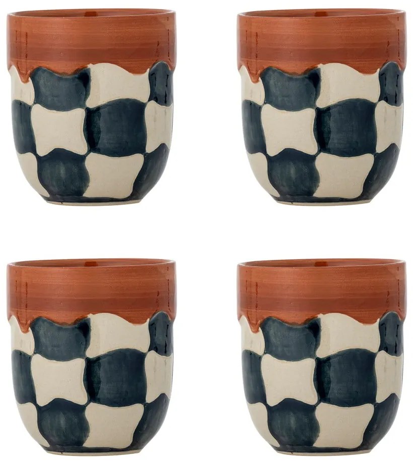 Глинени чаши в комплект от 4 бр. 375 ml Check – Bloomingville