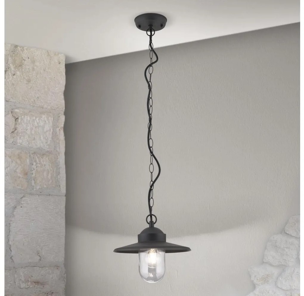 Orion AL 11-1318 - Екстериорна висяща лампа EDWARD 1xE27/60W/230V IP44 черен