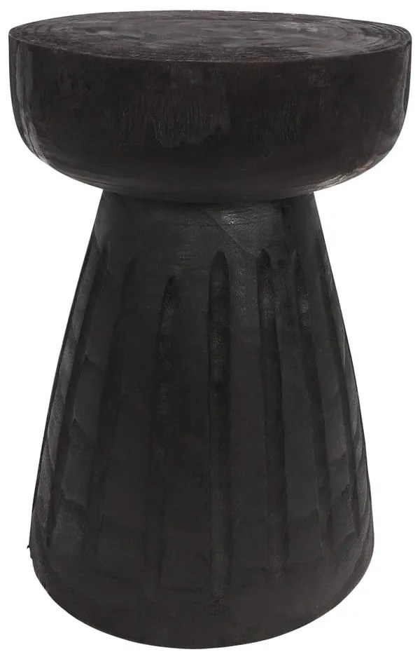 Черно градинско столче от дърво пауловния Borre - WOOOD