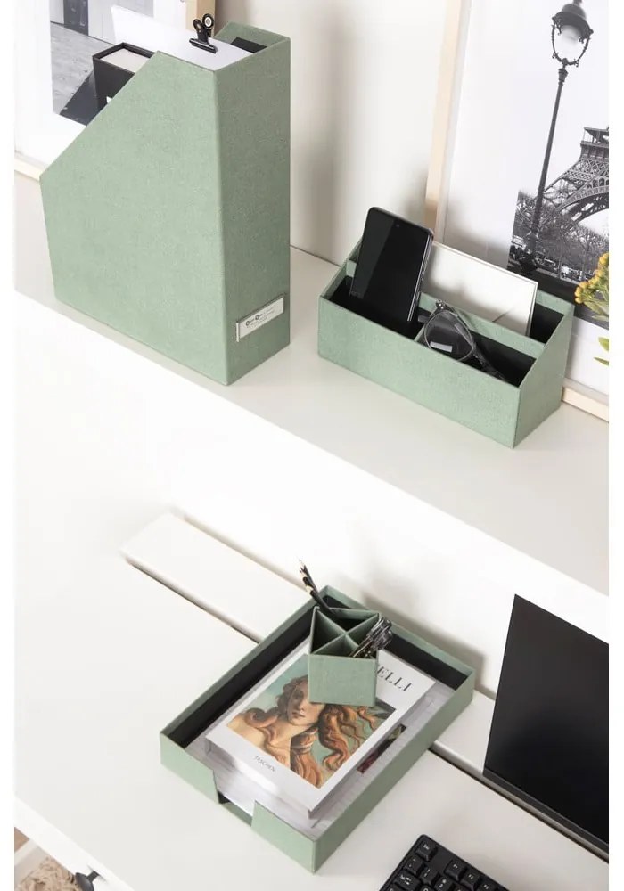 Картонени органайзери в комплект от 4 бр. Hugo Canvas Paper Laminate – Bigso