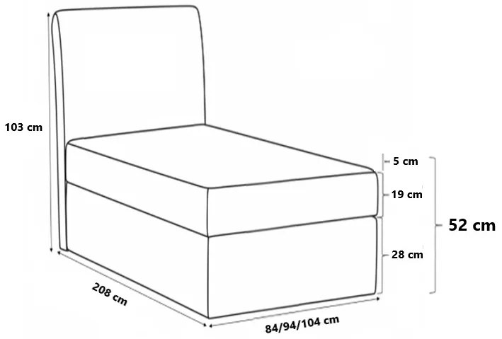 Тапицирано легло Carmen Mini-Galazio-100 x 200-Aristera