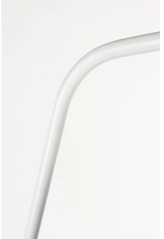 Бяла подова лампа с текстилен абажур (височина 220 cm) Martine – White Label