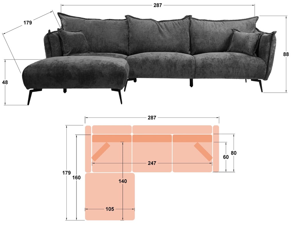 Ъглов диван Гала