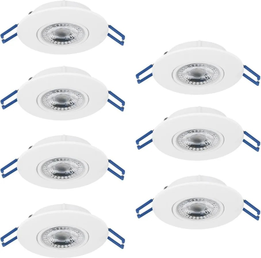 Eglo 300186 - Комплект от 7 вградени LED осветителни тела GEDREZ LED/4,9W/230V Ø 9 см бели