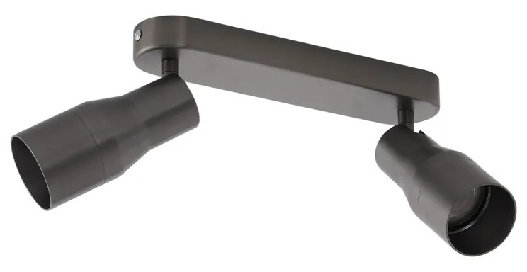 Кръгъл таванен прожектор тъмно сив GU10 50mm 2-светлинен - Stanley