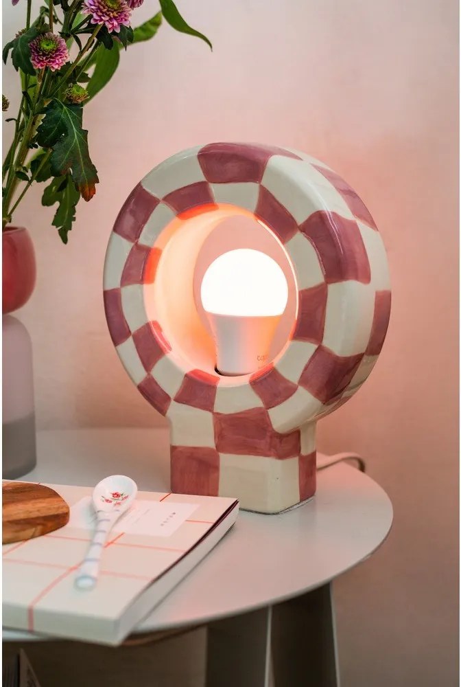 Розова настолна лампа (височина 23,5 cm) Vialini – Bloomingville