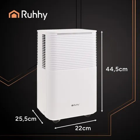 Влагоабсорбатор и обезвлажнител за въздух Ruhhy — С хигростат, таймер, WiFi, 12L/24h