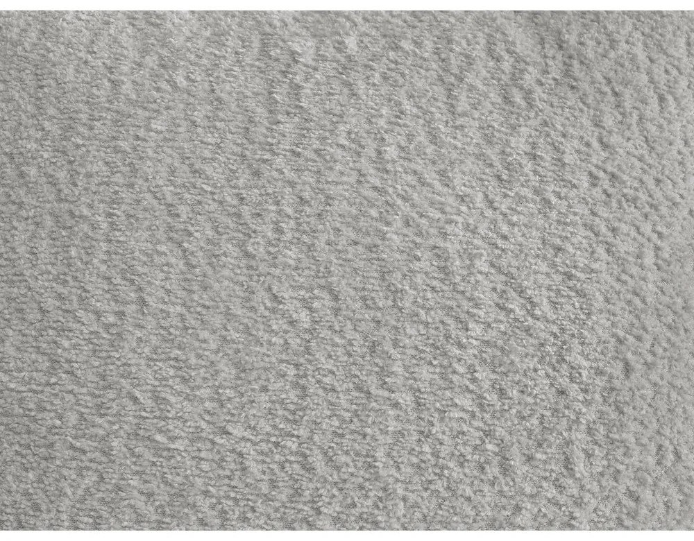 Светлосив сгъваем/с място за съхранение ъглов диван от прежда с примки от букле (ляв ъгъл) Roxelane – Bobochic Paris