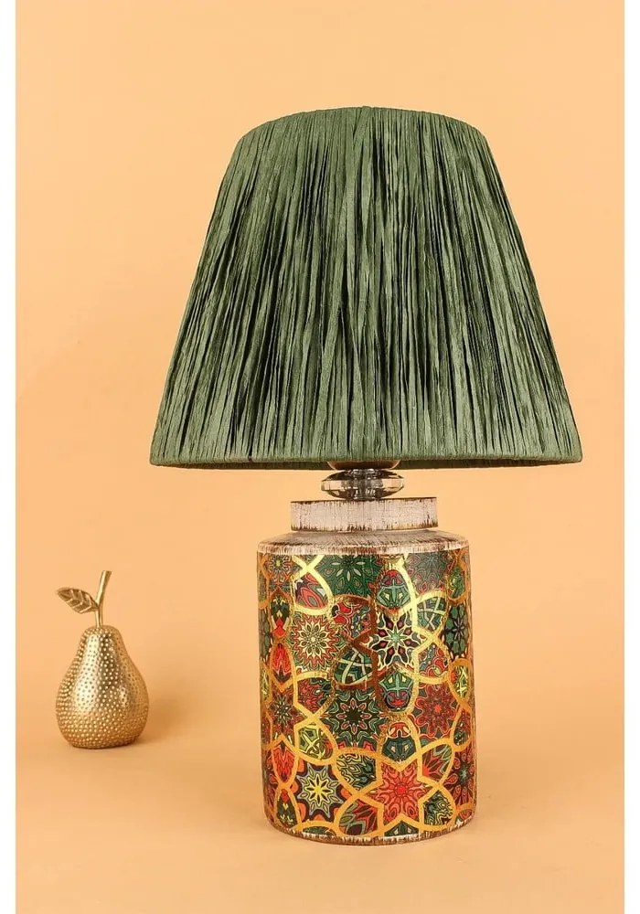 Зелена настолна лампа (височина 38 cm) Alev – Opviq lights