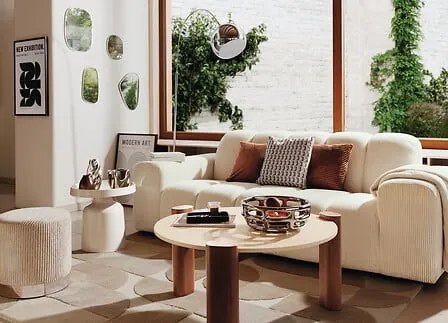 Триместен диван atmosphera Palma, 212x97x76 cm - Кафяв