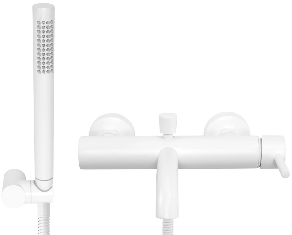 Смесител за вана Rea Lungo White Matt