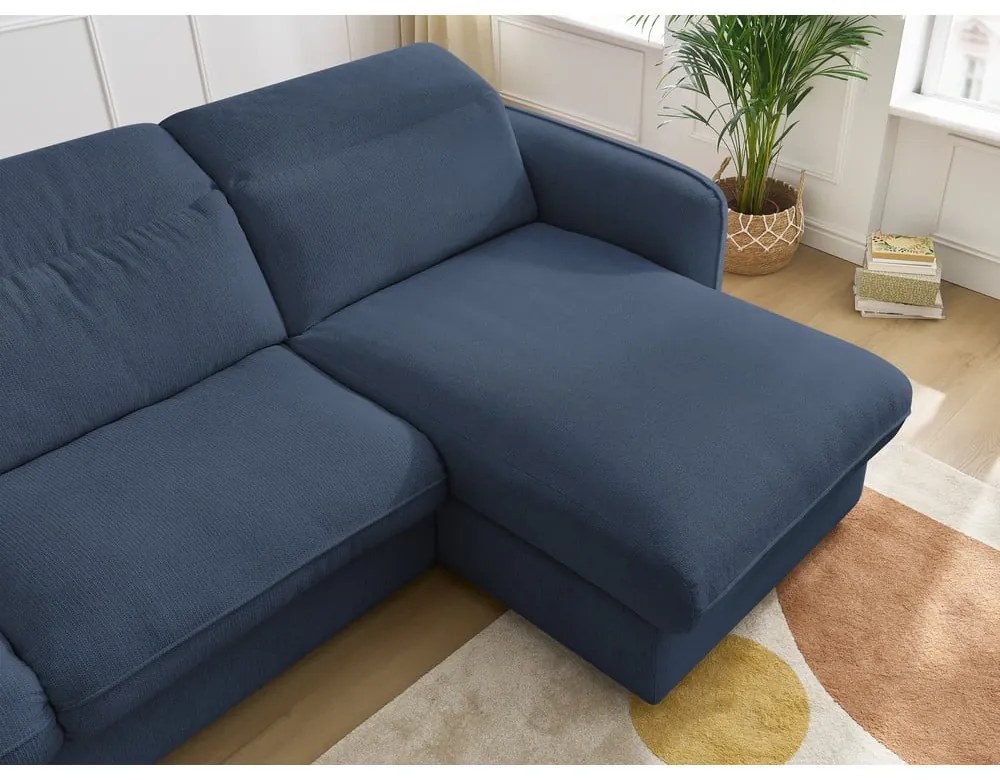 Тъмносин разтегателен ъглов диван (променлив) Achille – Bobochic Paris