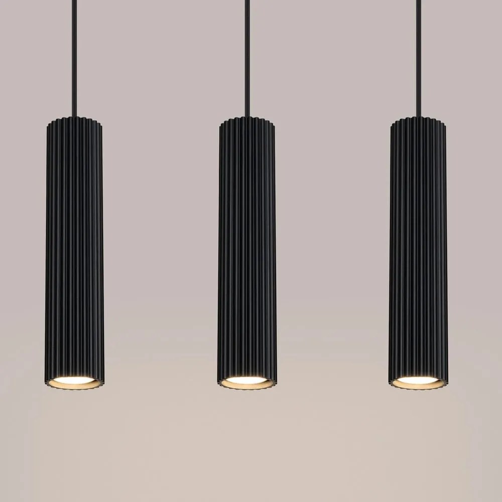 Черно висящо осветително тяло Gleam – Sollux