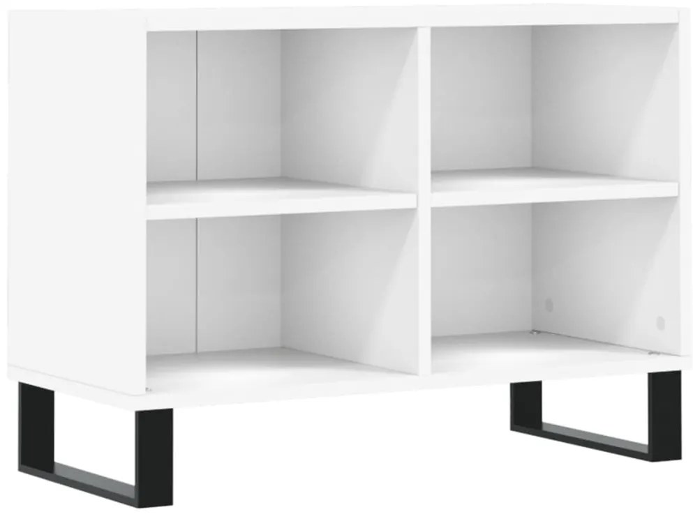 826972 vidaXL ТВ шкаф, бял, 69,5x30x50 см, инженерно дърво