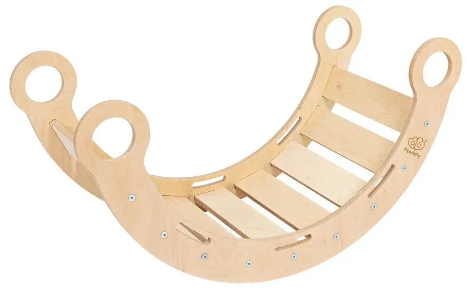 Люлка от масивен бор в естествен цвят 39x75x38 cm Montessori – Meowbaby