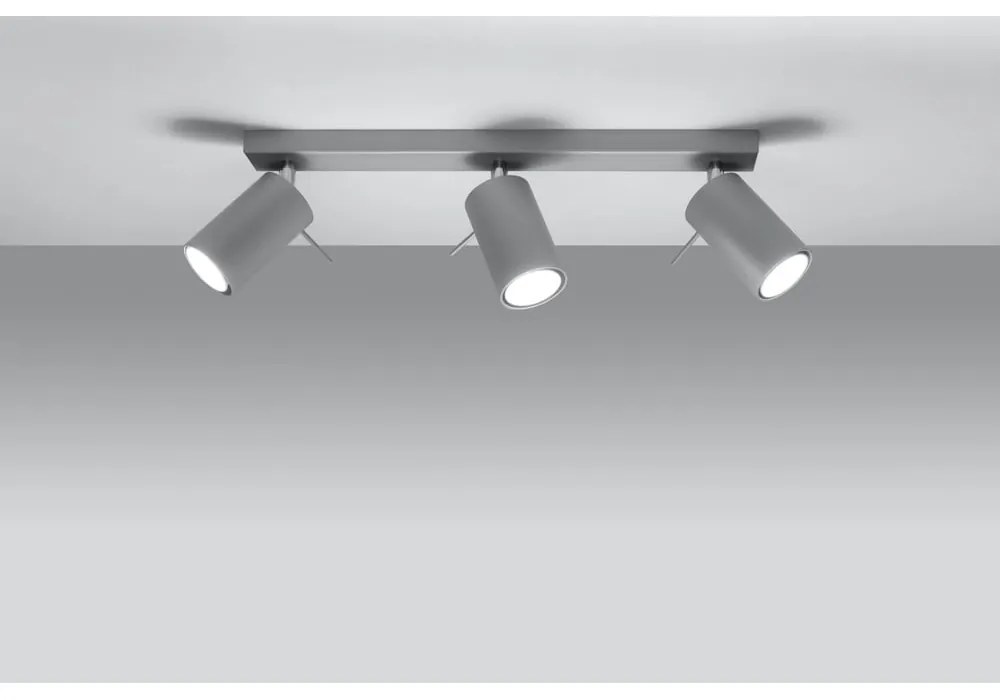 Сива лампа за таван , дължина 45 cm Etna - Sollux