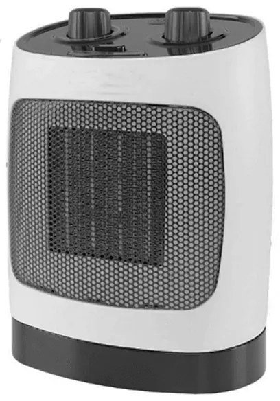 Керамична печка за отопление ELITE ECH-1374, 2000W, До 20 м2, 2 степени, Осцилация, Светлинен индикатор, Защита срещу преобръщане, Бял/черен