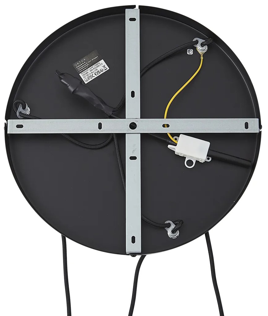 Висяща лампа черна с кехлибарено, димно и прозрачно стъкло 3 светлини - Елена