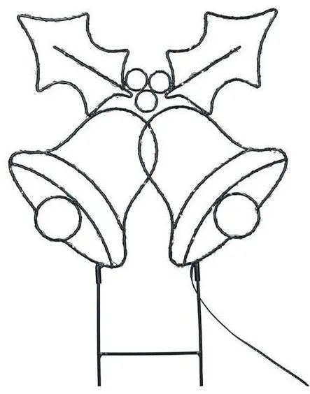 Solight 1V289 - LED външна коледна украса 100xLED/3xAA IP44, топла светлина, звънчета