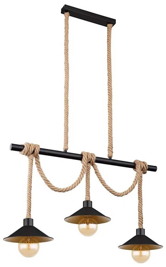 Globo 15690-3H - Полилей на кабел DIANA 3xE27/60W/230V черен