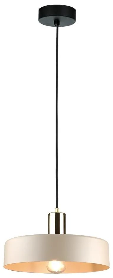 Полилей LATTE 1xE27/60W/230V беж/черен/лъскав хром