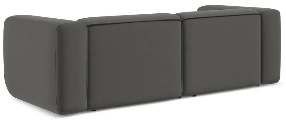 Сив кадифен диван 228 cm Ekahi – Makamii