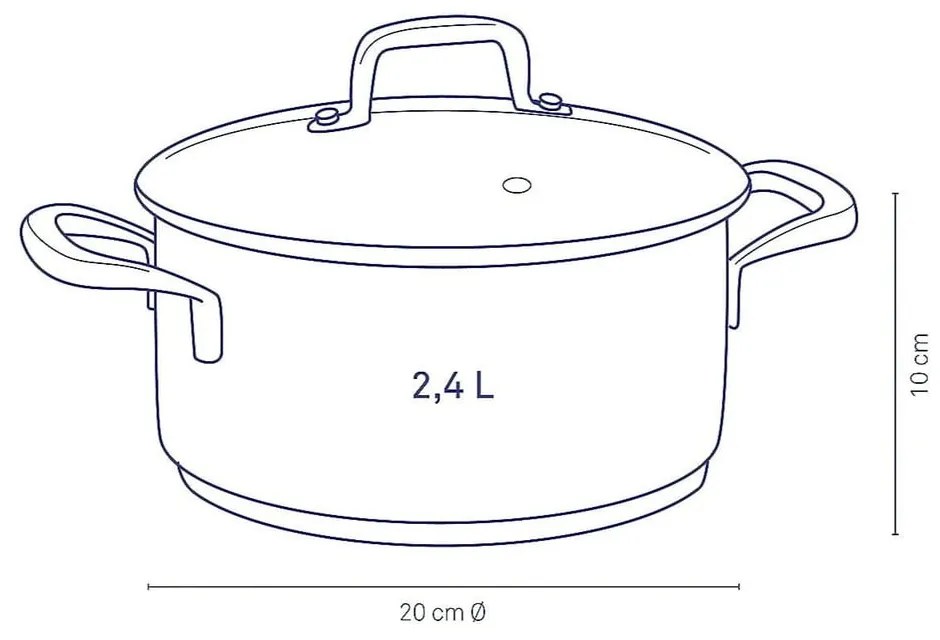 Съд от неръждаема стомана с капак, ø 20 cm Flavoria - Kela