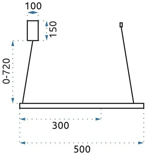 Висящ пендел Black Ring led + дистанционно управление APP692-30-50