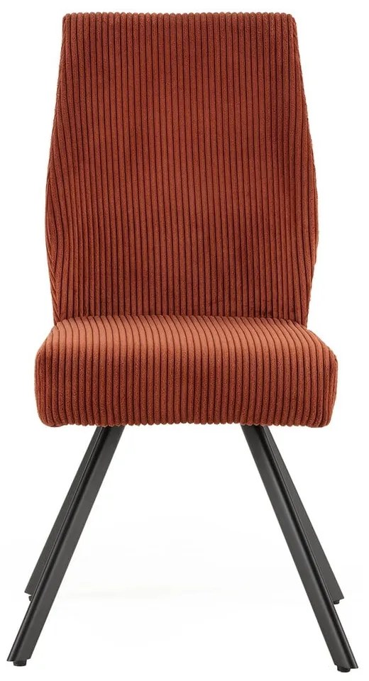 Оранжеви велурени трапезни столове в комплект 2 бр. Anibal – Marckeric