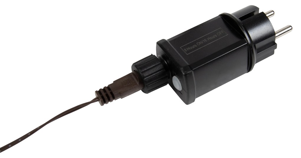 Коледна подова лампа кафяво дърво 180 см вкл. LED с таймер IP44 - Ki