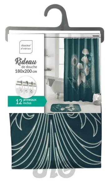 Завеса за душ 180x200 cm Ginkoblue – douceur d'intérieur