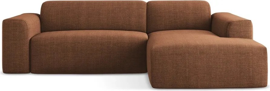 Теракотен ъглов диван (десен ъгъл) Keli – Makamii