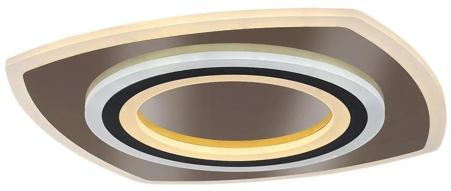 Rabalux 71317-LED Димируемо таванно осветително тяло TANELI 60W/230V 3000/4000/6000K хром/черно + дистанционно управление