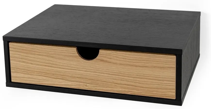 Черно стенно нощно шкафче Farsta - Woodman