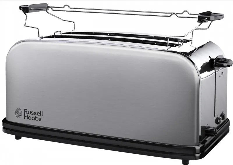 Тостер Russell Hobbs Adventure Oxford 21396-56, 1200W, 2 филии, 1 отвор, 6 нива на изпичане, Тава за трохи, Инокс