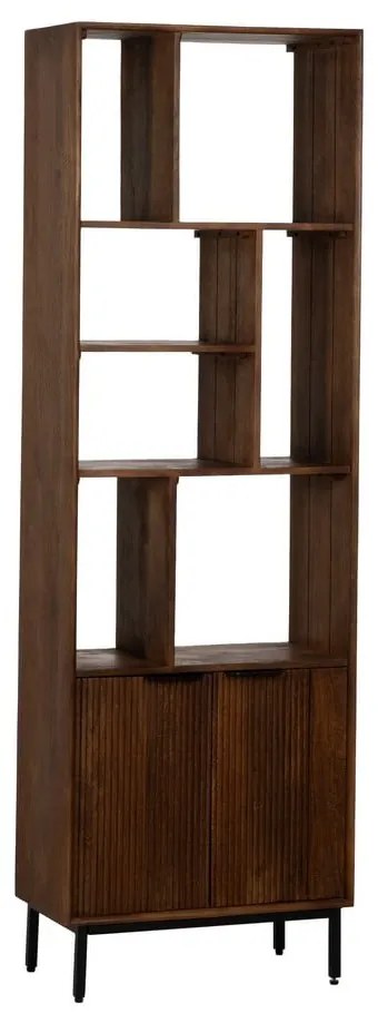 Кафява библиотека от масивно манго 60x190x30 cm Sagara – Ixia