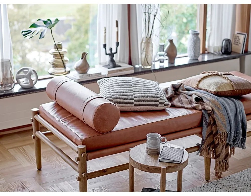 Кремав килим със смес от памук 150x210 cm Saxo – Bloomingville