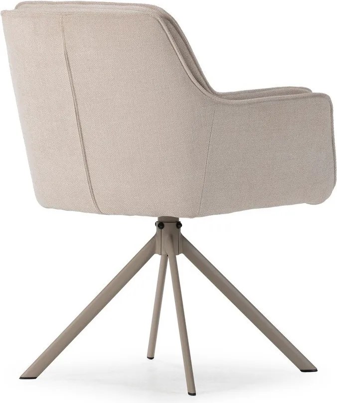 Бежови тапицирани трапезни столове в комплект 2 бр. Keiko – Marckeric