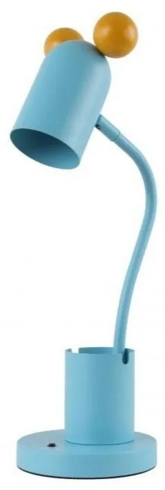 Светлосиня настолна лампа с метален абажур (височина 50 cm) Mouse – GTV