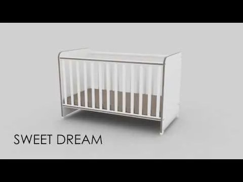LORELLI Classic Легло 60/120 см. SWEET DREAM БЯЛО/ STONE GREY