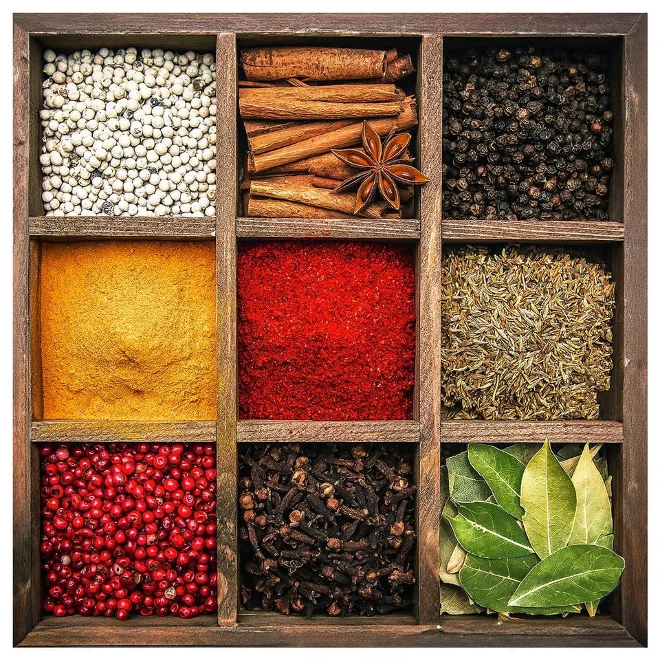 Картина върху стъкло 30x30 cm Spices Box – Styler