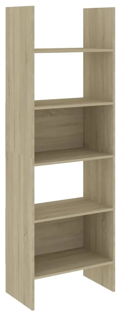 803410 vidaXL Библиотека, дъб сонома, 60x35x180 см, инженерно дърво